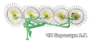 Грабли ворошилки навесные - 5 колесные